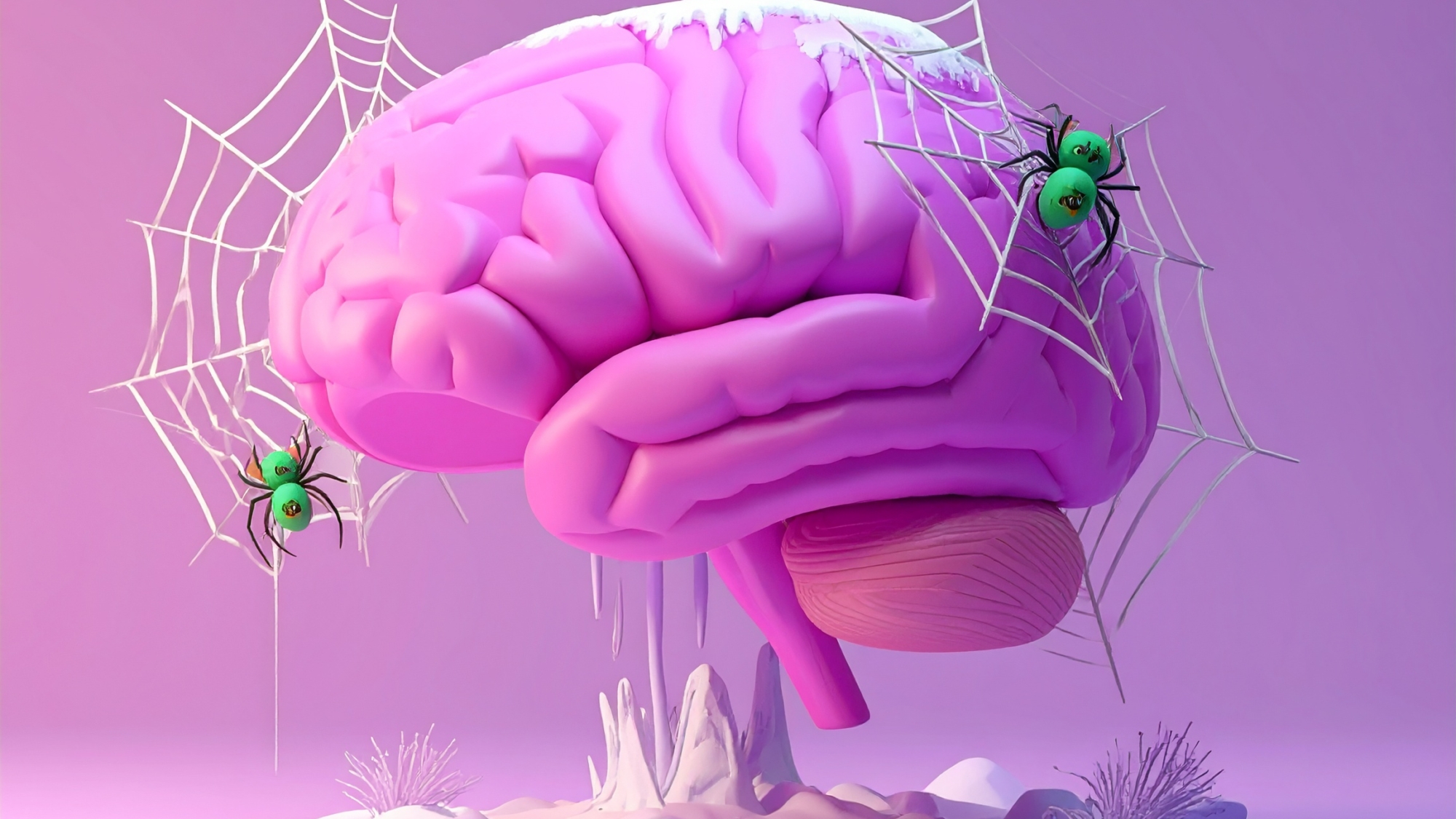 Firefly_frozen brain with spiderwebs without spiders 938449